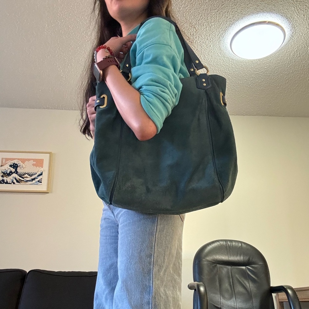 Coach suede handbag